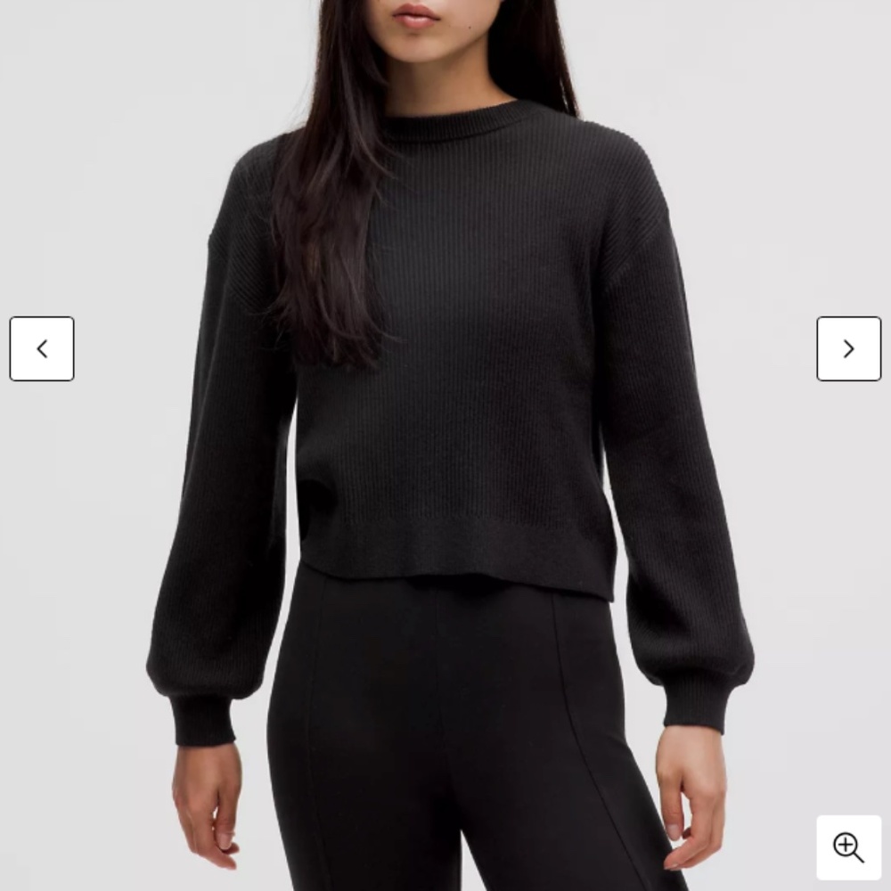 Lululemon Reversible Crossover Sweater (Black, Small)